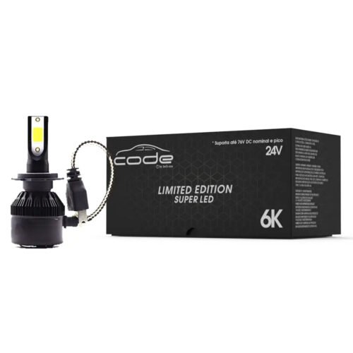 KIT LAMPADA AUTOMOTIVA LED 24V 6000K H7 CODE