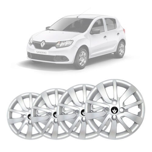 KIT 4 CALOTAS ARO 14A MOD SANDERO 2014/20