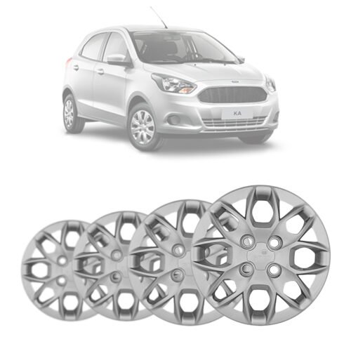 KIT 4 CALOTAS ARO 14P MOD KA HATCH/SEDAN 2015/18